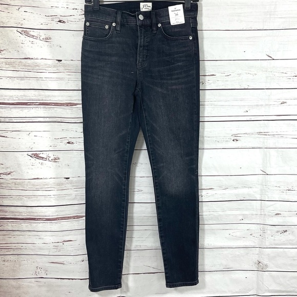 J. Crew Women’s 9” High Rise Toothpick Skinny Jeans Charcoal Size 26